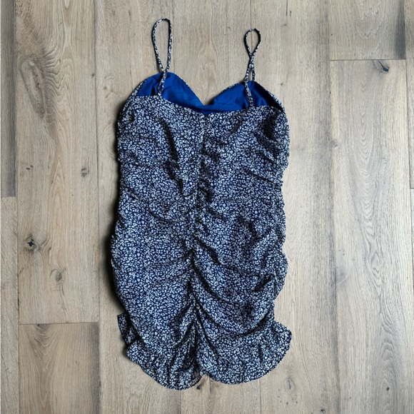 Lulu’s Ruched Floral Mini Dress - Picture 4 of 4